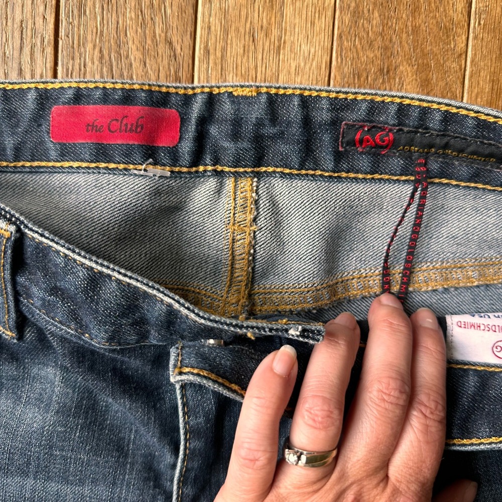 AG Adriano Goldschmied The Club Jeans Women 31R Flare Dark Wash Denim Y2K USA - Picture 2 of 9